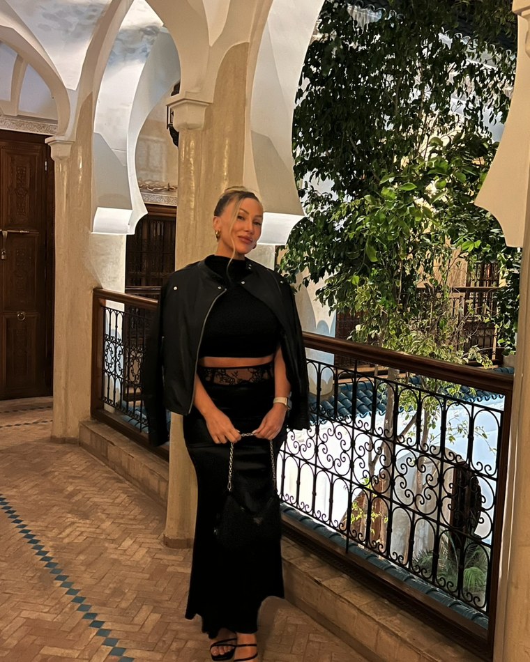 Amanda in a riad in Marrakech