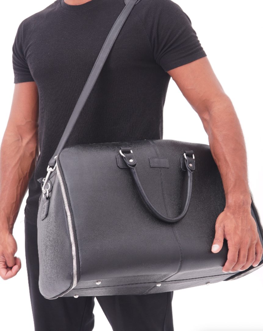 The weekender worn crossbody